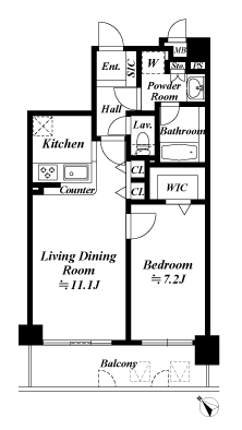 1LDKの間取図